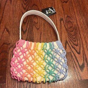 NWT Kids Art Class Brand Rainbow Knotted Handbag.